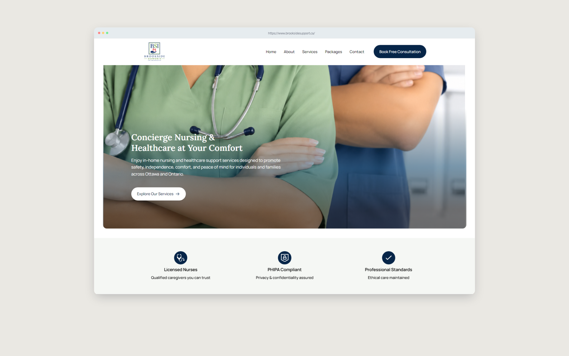 BrookSide Supports website